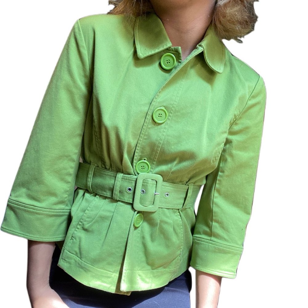 JONES NEW YORK LIME GREEN PETITE BLAZER JACKET
